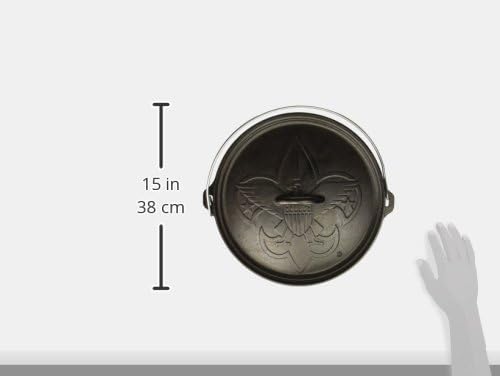 Lodge L12CO3BS Boy Scouts of America Cast Iron Camp Dutch Oven, Pre-Seasoned, 6-Quart, Black
