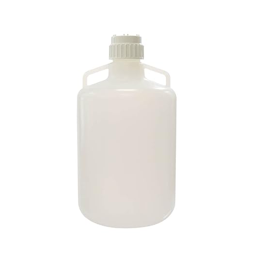 20L (5 Gallons) Round Carboys with Handles,Molded Graduations, Autoclavable PP Material, Heavy Duty Water Can, Lab, Home, Travel Liquid Storage, LVAA002