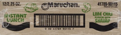 Maruchan Instant Lunch Lime Chili Flavor with Shrimp, 2.25 Oz, Pack of 12