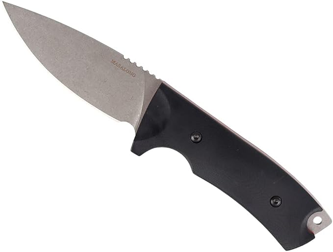 MASALONG Kni220 Survival Straight knife blade vg10 tactical fixed blade knife with sheath For camping hunting army (white)