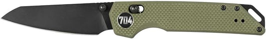 704 Gear Hornet EDC Folding Pocket Knife with Crossbar Lock | 3.17" Reverse Tanto Blade, D2 Steel, G10 Handle, Reversible Pocket Clip | Olive Drab Green