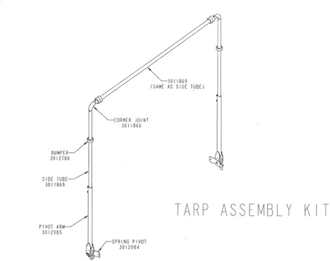 Buyers Products, Aluminum Tarp Arm Kit for 14-23ft. Dump Bodies, Model# 3016667