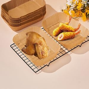 Air Fryer Liners For Ninja Foodi Smart Xl Air Fryer,120Pcs Air Fryer Disposable Paper Liner, Parchment Liners For Ninja FG551 6-in-1 Indoor Grill,Rectangular