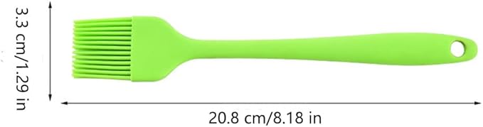 Silicone brush, BBQ/Pastry Basting Brushes,Silicone Cooking Grill Barbecue Baking Pastry Oil/Honey/Sauce Brush (7 PCS,green)