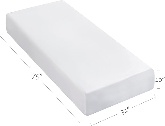 Cot Sheets 31" x 75"(2 Pack), Cot Fitted Sheet Ultra Soft and Breathable Snug Fit for Narrow Twin Mattress/Camp Bunk Beds/RVs Bunk/Guest Beds/Army Cots/Trifold Mattress Grey and White, Cover Only