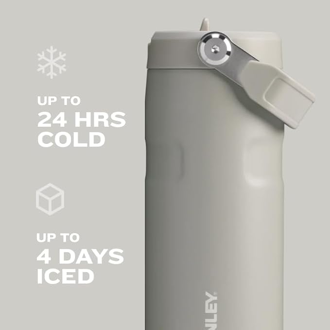 Stanley IceFlow Flip Straw 2.0 Water Bottle 36 OZ | Built-In Straw with Larger Opening | Lightweight & Leak-Resistant | Insulated Stainless Steel | BPA-Free | Lilac