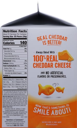 Goldfish Cheddar Cheese Crackers, 27.3 oz Carton (Pack of 4)