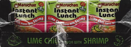 Maruchan Instant Lunch Lime Chili Flavor with Shrimp, 2.25 Oz, Pack of 12