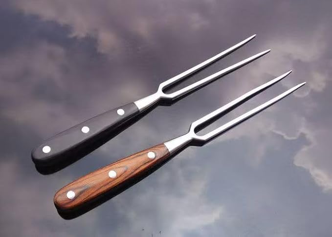 Better-Love Chef pro Stainless Steel Carving Fork Barbecue Fork BBQ Tools Meat Forks 12 Inch,Suitable for kitchen, BBQ(12 inch) (log color)