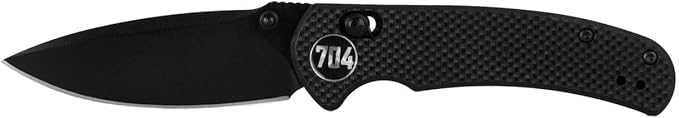 704 Gear Urban Ranger Lite V2 | EDC Folding Pocket Knife with Ambidextrous Thumbstud and Crossbar Lock | 2.91" Blade, 14C28N Steel, Reversible Pocket Clip | Black/Black
