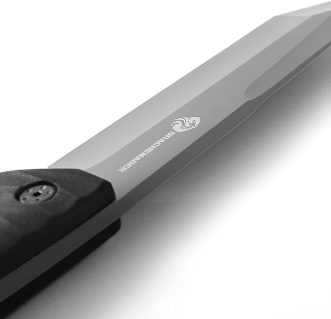 Fixed Blade Knife, Tanto Knife Fixed Blade with Sheath Tactical Sharp Full Tang Outdoor Survival, Versatile for Horizontal, Scout Carry and Vertical Carry