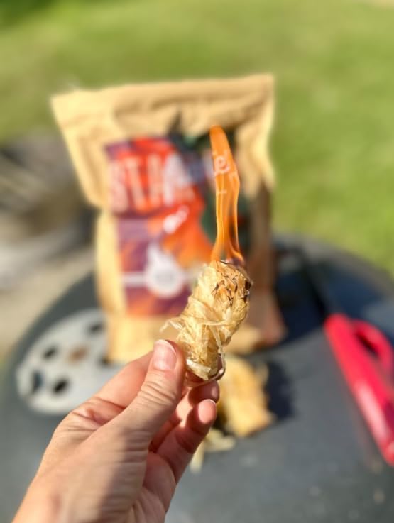 Natural Fire Starters for Fireplace, Wood Stove, Campfire & BBQ – Wood Wool & Wax Coils – Non-Toxic, Eco-Friendly Flame Starters by Mayhem & Mercy (24 Count)