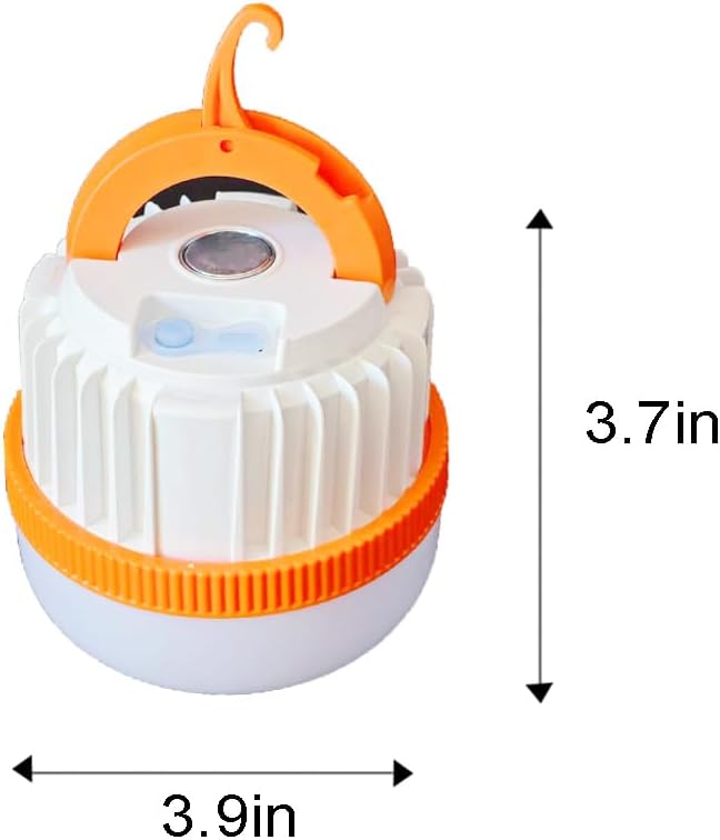 Rechargeable Camping Tent Lantern Collapsible Light Portable Hanging Magnetic Magnet High Brightness with Led USB Retractable Waterproof Power Outage Outdoor Hurricane Emergency Lamp 1 Pack