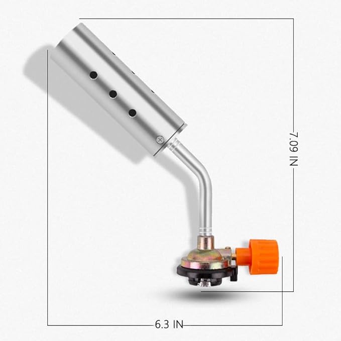Butane torch, kitchen cooking torch, barbecue and welding, can be used in 360 ° reverse direction, adjustable flame, suitable for barbecue, baking, jewelry, welding, etc. (Butane is not included) (2)