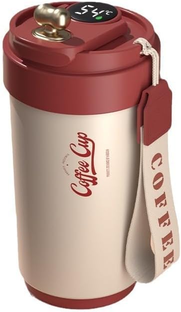 Coffee cup,Insulated Travel Coffee Mug Spill Proof Leak Proof Portable To Go Camping Stainless Steel Coffee Tumbler Reusable Coffee Cups with Lids Thermos for Hot and Cold Drink (Old-Style Red)