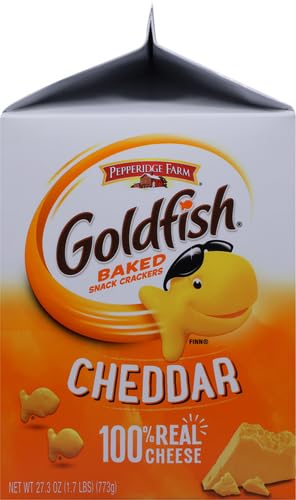 Goldfish Cheddar Cheese Crackers, 27.3 oz Carton (Pack of 4)