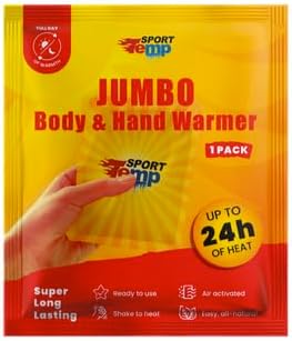 Jumbo Hand & Body Warmers (25 Count) - Up to 24 Hours of Heat, Super Long Lasting - Easy, All Natural - Air Activated, for Body & Hands - Odorless Hot Hand Warmer - Sport Temp