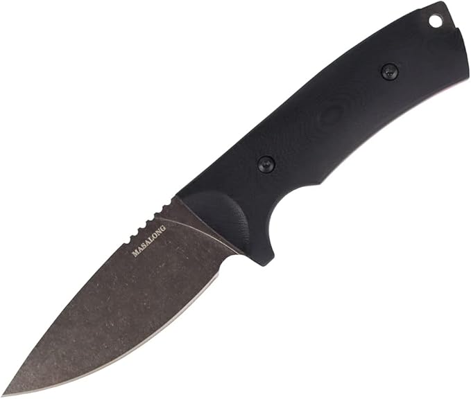 MASALONG Kni220 Survival Straight knife blade vg10 tactical fixed blade knife with sheath For camping hunting army (grey)