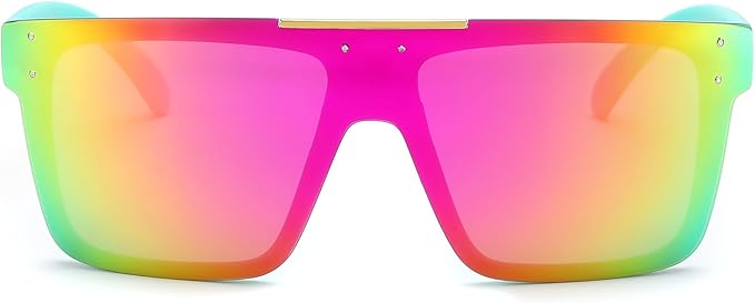 FEISEDY Men Sunglasses Polarized Oversized Square Flat Top Cycling Running Fishing Golf Hiking Sports B2990
