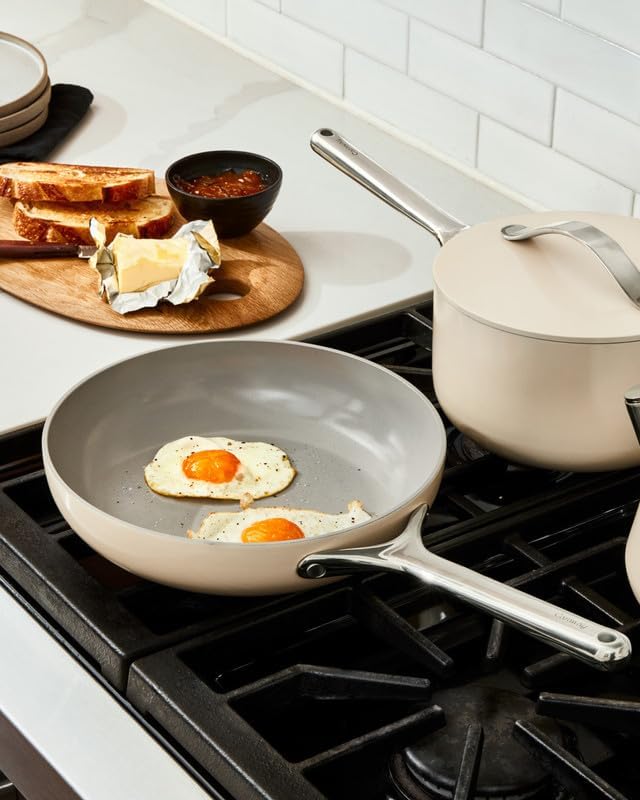 Caraway Nonstick Ceramic Mini Fry Pan (1.05 qt, 8") - Non Toxic, PTFE & PFOA Free - Oven Safe & Compatible with All Stovetops (Gas, Electric & Induction) - Navy