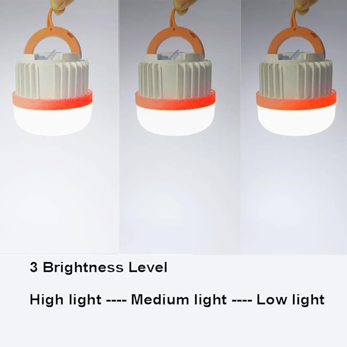 Rechargeable Camping Tent Lantern Collapsible Light Portable Hanging Magnetic Magnet High Brightness with Led USB Retractable Waterproof Power Outage Outdoor Hurricane Emergency Lamp 1 Pack