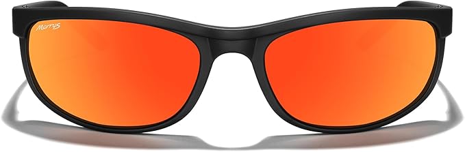 MERRY'S Wrap Around Sport Polarized Sunglasses for Men Women Driving Fishing Cycling Running UV400 Protection S3027