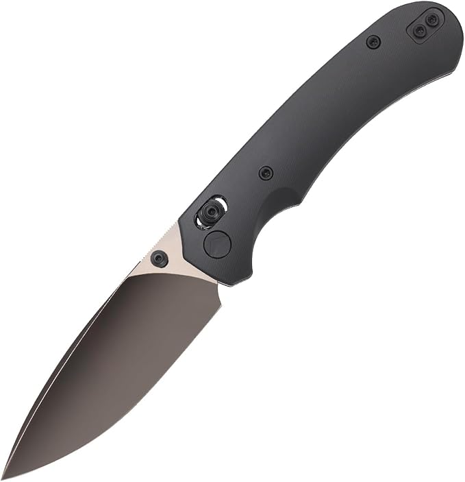 Folding Pocket Knife,3.31” M390 Blade,Erogonomic Titanium Handle,Hunting Survival Knife,EDC Knife for Hunting Camping Survival Outdoor Fishing Hiking(Black)