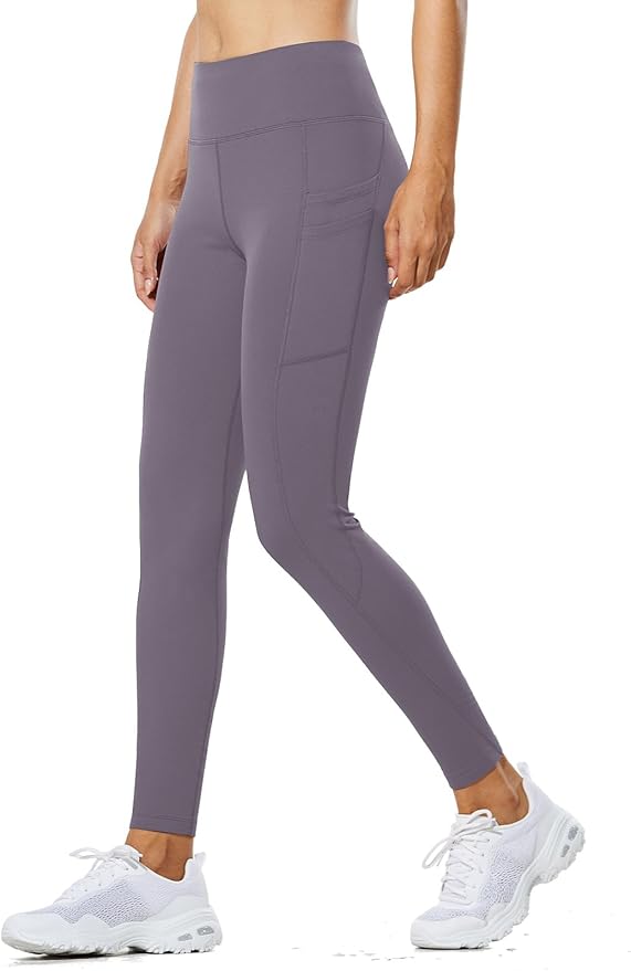 baleaf Women's Fleece Lined Leggings Water Resistant Thermal Winter Warm Tights High Waisted with Pockets Running Gear