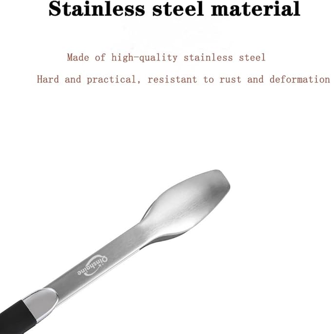 Commercial Grade Barbecue Tongs Stainless Steel 18-Inch Extra Long Heavy Duty Barbecue Tongs, Heat Resistant Handles for BBQ Outdoor Kitchen and Camping Cooking Grilling Food