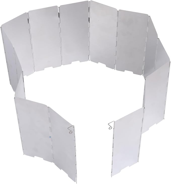 Outdoor Aluminum Alloy BBQ Windshield Cooking Shield for Camping Picnics Lightweight Durable Reduces Wind for Efficient Grilling