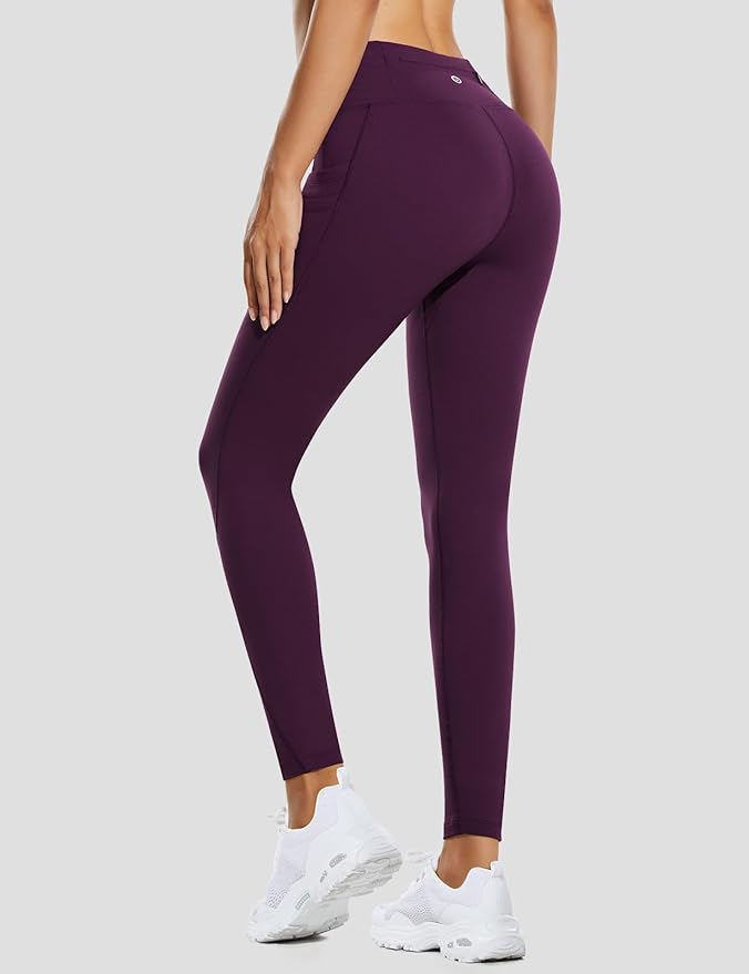 baleaf Women's Fleece Lined Leggings Water Resistant Thermal Winter Warm Tights High Waisted with Pockets Running Gear