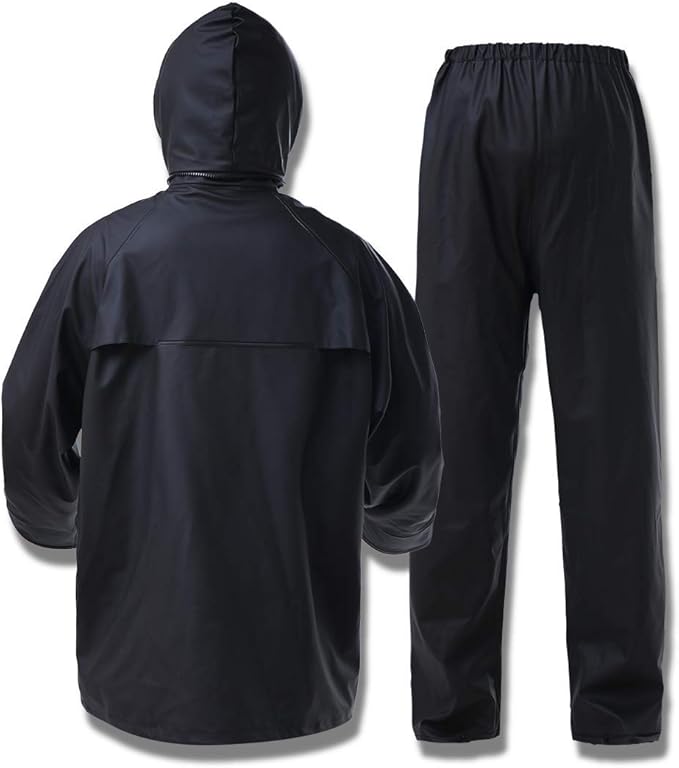 RainRider Rain Suits for Men Waterproof Rain Jacket Coat Pants Heavy Duty Women Fishing Rain Gear Workwear