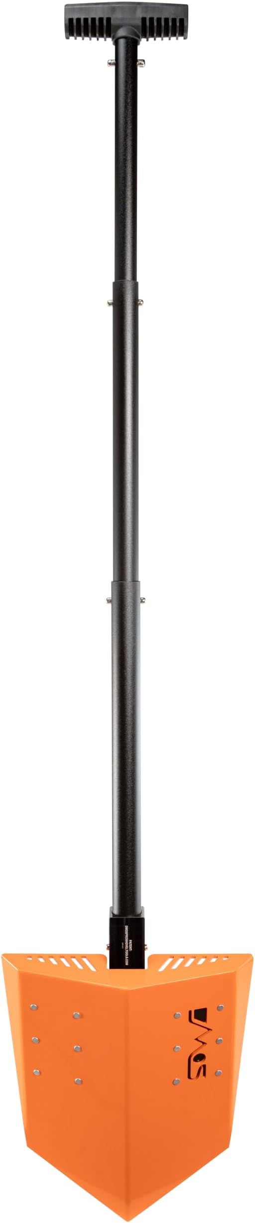 DMOS Delta Shovel - Collapsible Heavy-Duty Steel Folding Shovel for Camping, Overlanding, Survival, Military, Hunting, & Off-Road Use - Signal Orange - Pro