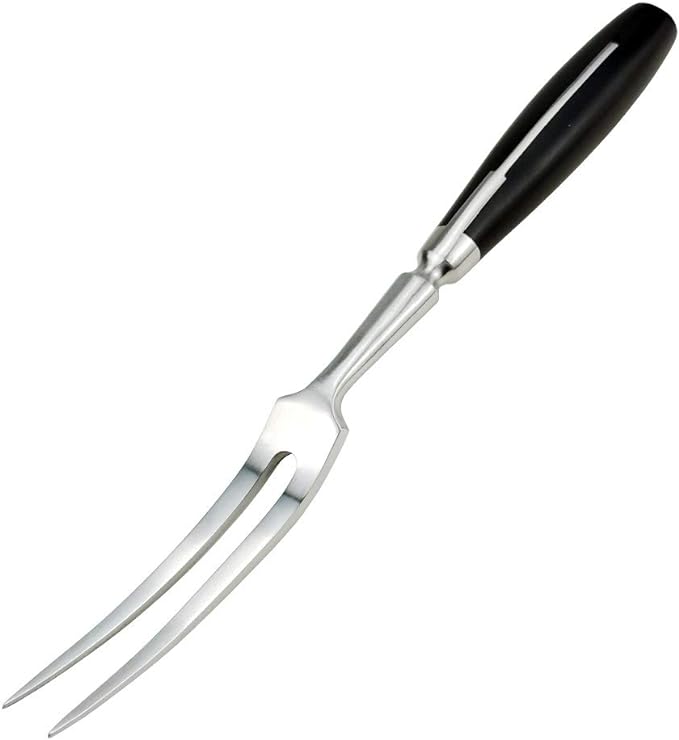 Carving Fork, Meat Fork, 12 Inch Cooking Fork, Stainless Steel BBQ Fork, Long Metal Chef Pro Kitchen Forks for Barbecue, Serving, Cooking, Grilling, Roasting
