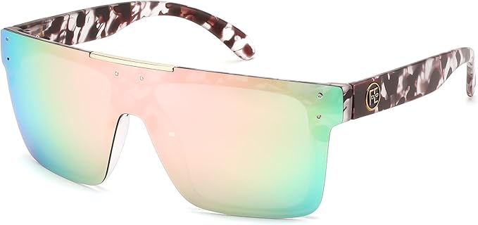 FEISEDY Men Sunglasses Polarized Oversized Square Flat Top Cycling Running Fishing Golf Hiking Sports B2990
