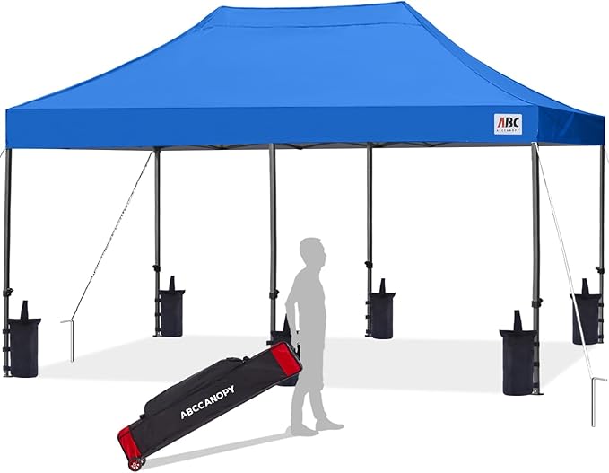 ABCCANOPY Patio Pop Up Canopy Tent 10x20 Commercial-Series(Blue)