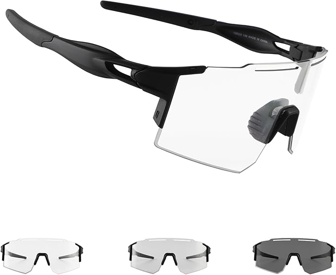 OULAIQI Cycling Sunglasses Polarized Sunglasses for Cycling Men Women with 1 Lens or 3 Interchangeable Lens Baseball Glasses