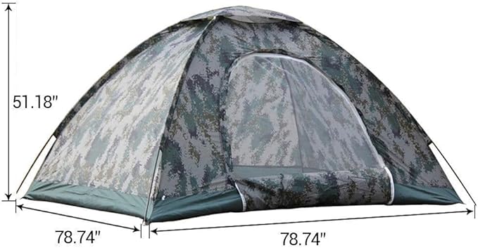 Camping Tent 2/3/4 Person w/Rain Fly and Carrying Bag, Waterproof Family Dome Tent Lightweight Outdoor Tent for Festivals, Backyard, Sleepovers, Backpacking