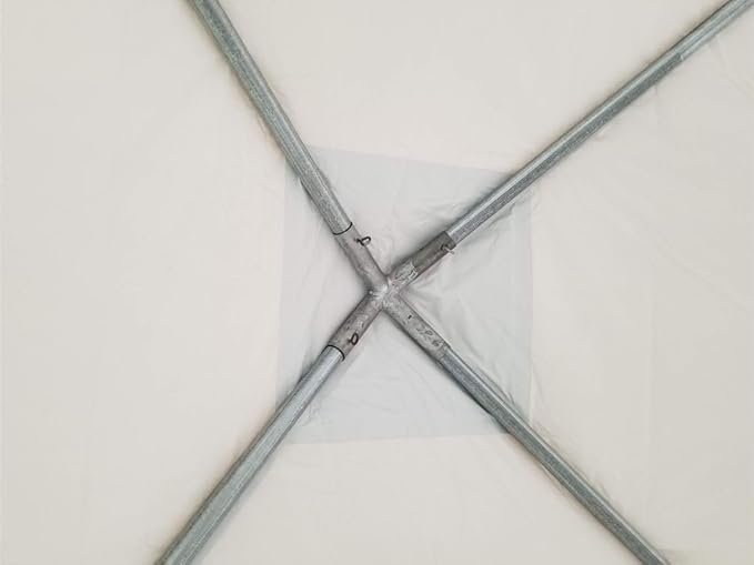 Party Tents Direct 10x10 Heavy-Duty Waterproof Canopy Tent - Steel Frame Outdoor Gazebo for Weddings, Parties & Camping - Red Vinyl Cover
