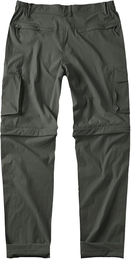 Gash Hao Mens Hiking Convertible Pants Outdoor Waterproof Quick Dry Zip Off Lightweight Fishing Pants