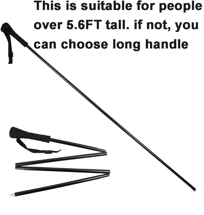 Aventik Fold-able Wading Staff Water Depth Safety Warning Sign Coated Stainless Steel Core T7075 Aluminum Body Corrosion Resistance