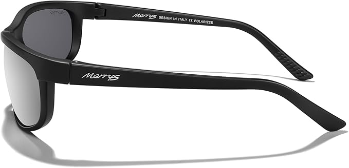 MERRY'S Wrap Around Sport Polarized Sunglasses for Men Women Driving Fishing Cycling Running UV400 Protection S3027