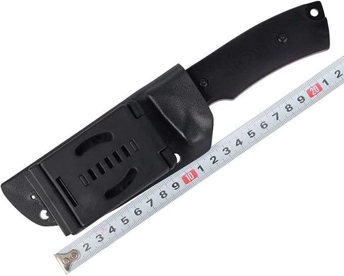 MASALONG Kni220 Survival Straight knife blade vg10 tactical fixed blade knife with sheath For camping hunting army (black)