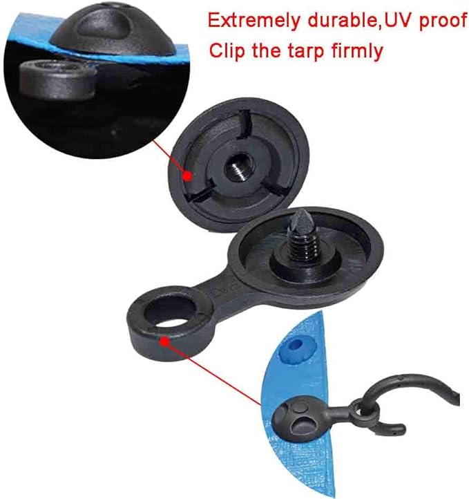 ORXPLUS TOOLS 4 PCS Tarp Grabbers, Tarp Clip, Plastic Grommets for Outdoors Camping Farming Garden Tarps