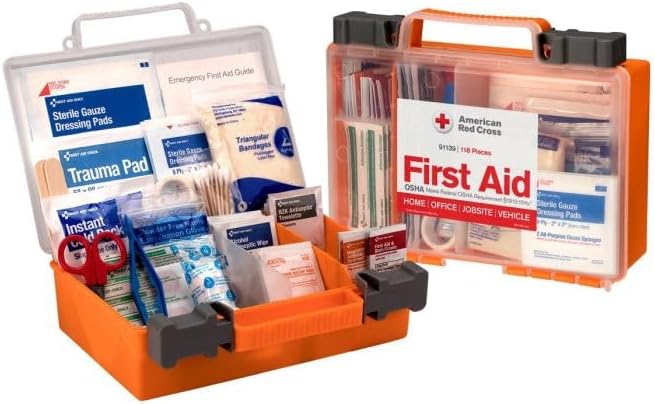Officially Licensed Product, 25 Person First Aid Kit, 118 Piece Emergency Medical Supplies to Clean & Treat Minor Injuries, Hard Case Box for Home, Business, Job Site, Car