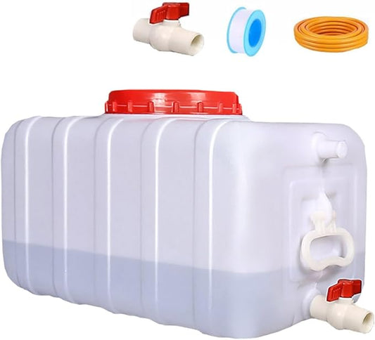 Portable Water Tank Water Storage Tank for Camping with Spigot Hose Plastic Water Container Water Storage Container for Emergency Water Storage Hiking Outdoor(Size:13gallon / 50L)