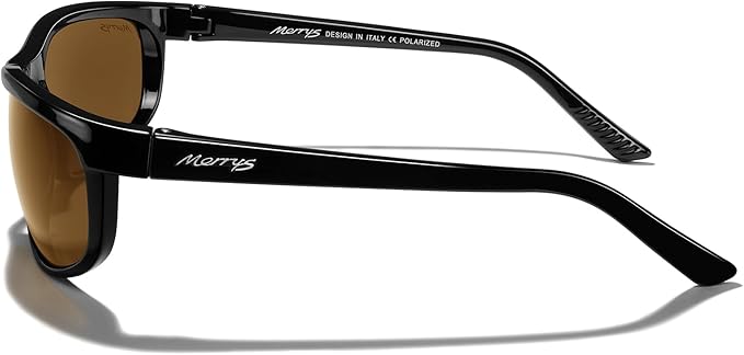 MERRY'S Wrap Around Sport Polarized Sunglasses for Men Women Driving Fishing Cycling Running UV400 Protection S3027