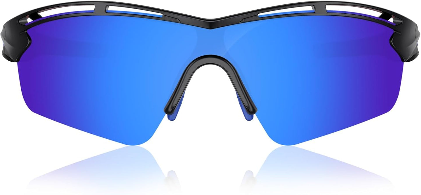 Rosemal Sports Sunglasses Polarized Cycling Sunglasses Running Driving Fishing Hiking for Men Women UV400 TAC TR90
