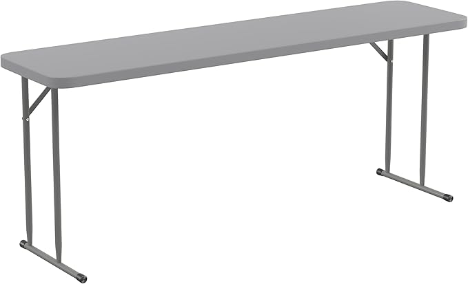 Flash Furniture Kathryn Commercial Grade 6-Foot Gray Plastic Folding Training Table
