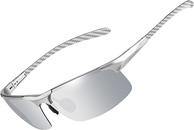 BIRCEN Polarized Carbon-Fiber Sunglasses for Men: Ultralight UV Protection Sun Glasses for Outdoor Sports Fishing Golf Hiking